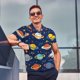 thumbnail image 4 of Fotbe Planets and Stars Camiseta Polo de Golf para Hombre con Estampado – Camisa Deportiva Transpirable con Cuello Abotonado-X-Large, 4 of 6
