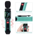 thumbnail image 4 of Lepmerk Professional Sound Level Meter FY8837 with 30-130 dB Range, LCD Display, A/C Weighting, Fast/Slow Dynamic Characteristics - Black/Green, 4 of 6