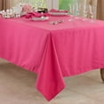 thumbnail image 2 of Fennco Styles Classic Everyday Design Solid Color Tablecloth 65" W X 140" L - Fuchsia Table Cover for Home Décor, Baquets, Family Gathering and Special Occasion, 2 of 5