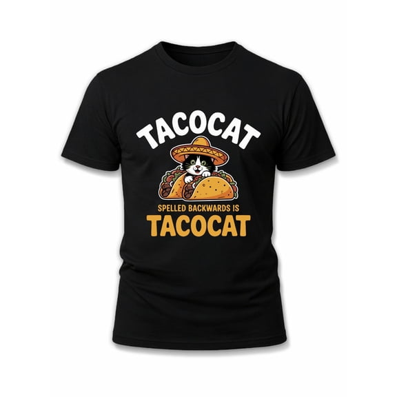 Greenink Tacocat Reversed T-Shirt for men t shirt black gifts limited edition Hip-hop street style Casual Unisex Shirt Crewneck tshirts