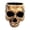 Gold, variant on Skull Planter with Drain Hole, Halloween Resin Skull Shaped Flower Pot Candy Bowl, Gothic Halloween Decoration for Home Office Desk - White