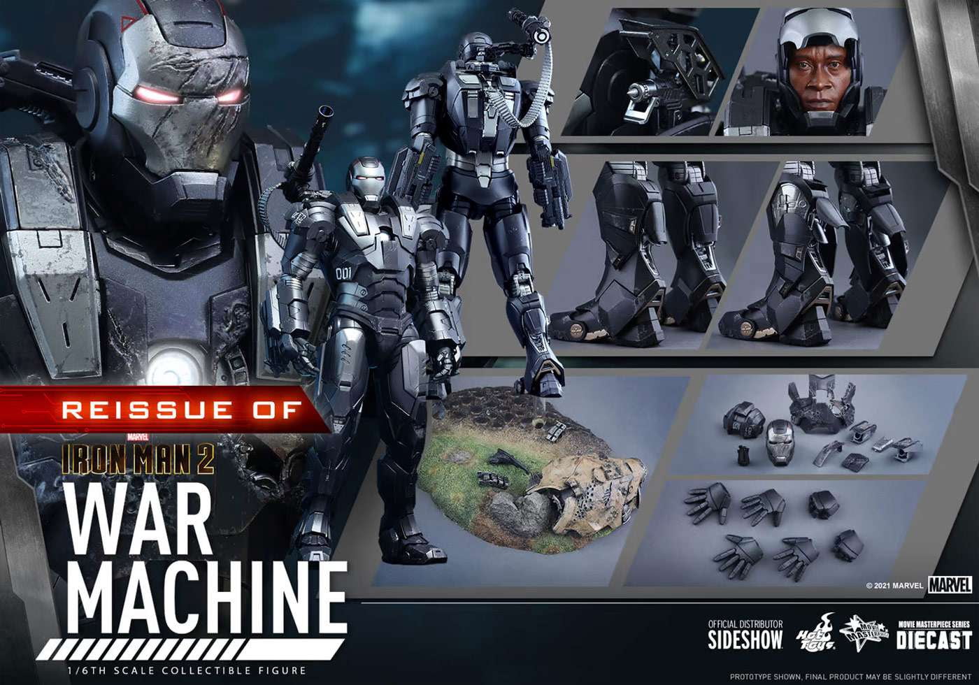 Iron Man Movie Masterpiece War Machine Collectible Figure (Reissue)