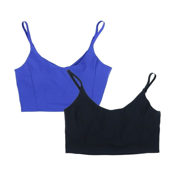 Calvin Klein Women's Crop Top Low Impact Casual Adjustable Logo V-Neck Tank New