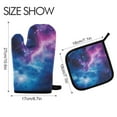 thumbnail image 2 of Yayeee Oven Mitts and Pot Holder Set of 2 Heat Resistant Kitchen Gloves Baking Hot Pad, Galaxy Pattern, 2 of 5