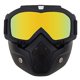 thumbnail image 5 of Gafas de motociclista de vidrio con mascarilla extraíble,gris,11 Afortunado Sencillez, 5 of 5