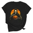 thumbnail image 2 of Neewe Halloween T Shirts for Women Summer Short Sleeve Crewneck Casual Cute Graphic Basic Tees Tops, 2 of 5