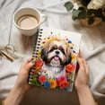 thumbnail image 3 of Welcome Spring Summer Shih Tzu Portrait Flower Blue Sky Spiral Bound Journal Lion Dog Lover Gifts 5x7in Spiral Notebook - 12001, 3 of 5