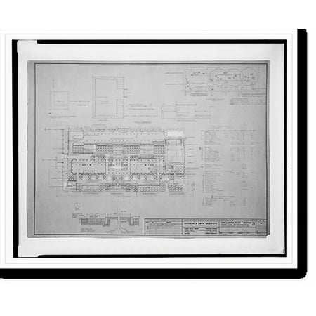 Historic Print, [Apartment house (The Capitol Park. Section 3") for First National Redevelopment Corp., Delaware Avenue and G Street, S.W., Washington, D.C. Landscape plan]", 16" x 20"