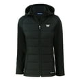 thumbnail image 2 of Women's Cutter & Buck Black Washington Commanders Evoke Hybrid Eco Softshell Recycled Full-Zip Hoodie Jacket, 2 of 3