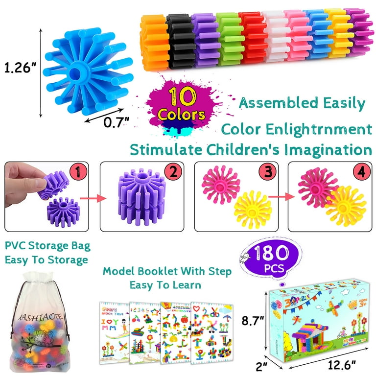 Gears Interlocking Learning Set, Building Kits STEM Construction