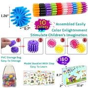 Gears Interlocking Learning Set, Building Kits STEM Construction Toy - 180 Pcs