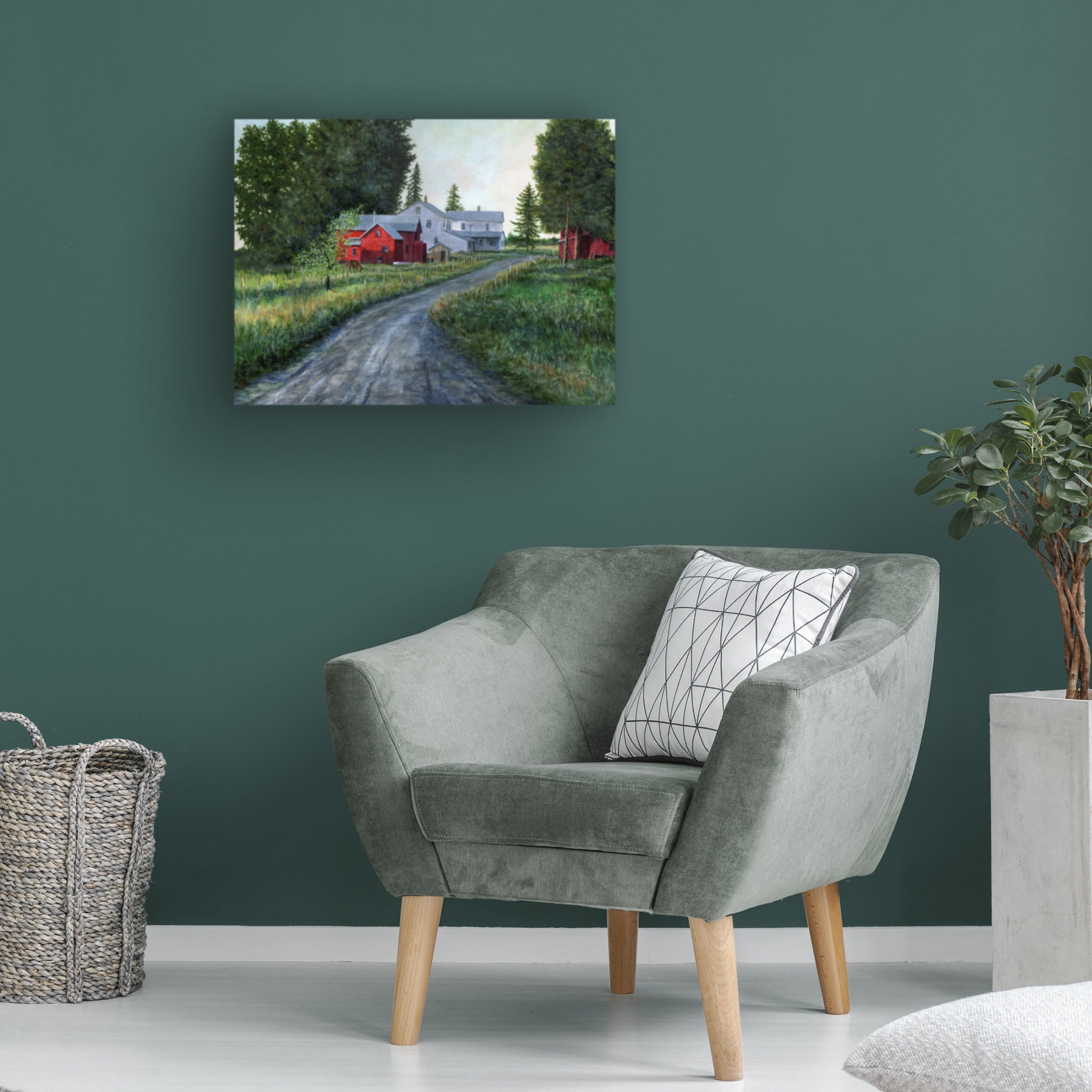 Canvas Wall Art - John Morrow 'Rose Summer Sky' Wall Art for Living Room, Bedroom, or Office Décor by Trademark Fine Art - 32 x 24 Inches