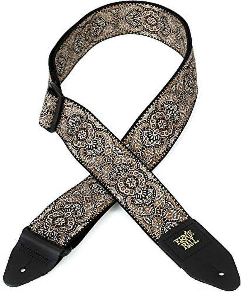 Ernie Ball Gold  Black Paisley Jacquard Guitar Strap