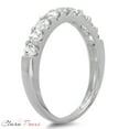 thumbnail image 2 of 0.63 ctw Wedding Band for Women - 14K White Gold Moissanite Stackable Eternity Ring, 2 of 6