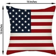 thumbnail image 6 of 4th of July Pillow Covers 16x16 Independence Day Memorial Day Outdoor Decor Throw Pillows for Couch American Flag Patriotic Star and Stripes Pillowcase Decorative Cushion Case for Sofa Set of 2, 6 of 6