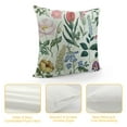 thumbnail image 4 of PHYHOO Spring Floral Pillow Covers Watercolor Pink Flowers Sage Green Leaves Vintage Botanical Plants Print Decorative Throw Pillows Bed Sofa Decor, 4 of 5