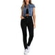 thumbnail image 2 of CHAQUETA DE JEAN CORTA CON BOTONES Y MANGAS CORTAS PARA MUJER INSPIRADA EN CHIC - Azul M, 2 of 6