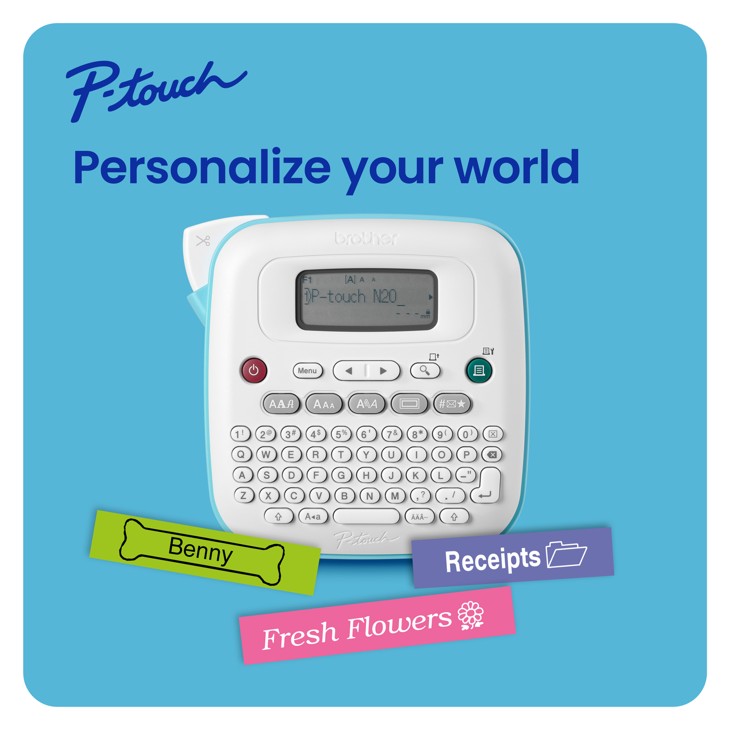 Brother P-Touch PT-N20 Personal Desktop Label Maker, White photo 4