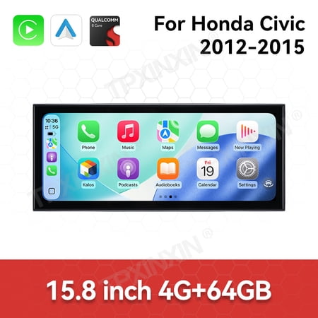 TPXINXIN 15.8 inch Android 15 Car Radio For Honda Civic 2012-2015 HD Multimedia Video Player Navigation GPS DVD 4G DSP Stereo Bluetooth