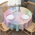 thumbnail image 3 of Dreamy Pastel Sky Round Tablecloth 60"x60",Wrinkle Wipeable Table Cloth for Kitchen Dining Room Picnic Patio Party, 3 of 6