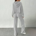 thumbnail image 5 of Soyumi Women'S Tracksuit Sets 2025 | 2 Piece Lounge Set Casual Winter V Neck Sweatshirt & Wide Leg Pants Loose Outfits for Fall Fashion, Gray, 5 of 6