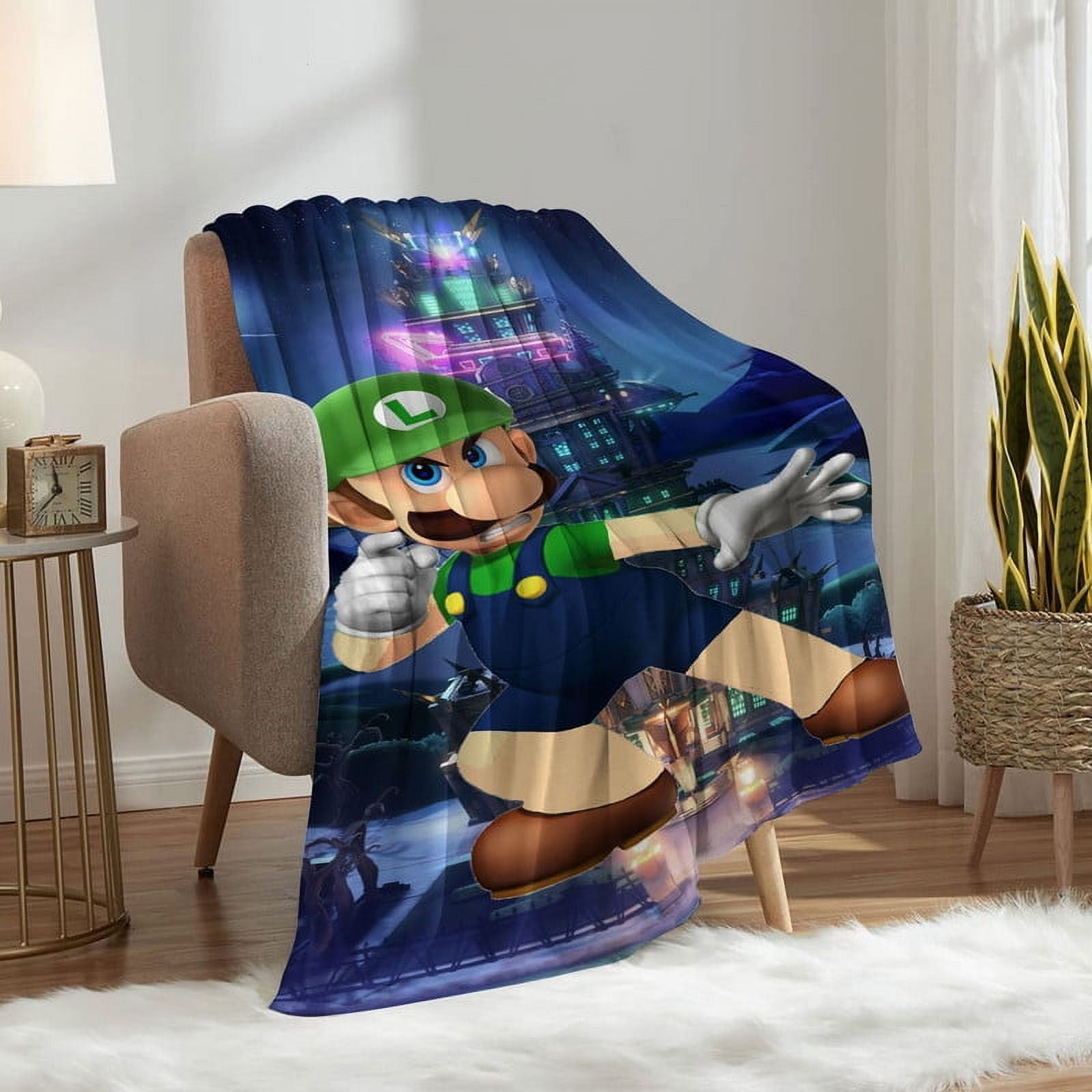 luigis mansion Throw Blanket Gifts for Fans Lover Girls Boys Women Present Hoodie Him Bed 30"x40"