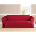 thumbnail image 2 of Linen Store Microsuede Slipcover Furniture Protector Cover, Perfect for Pets, Sofa, Ruby, 2 of 2