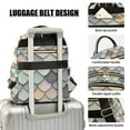 thumbnail image 3 of FORMRS Mini Backpack Purse for Women Quilted Travel Daypack Casual Shoulder Bag, Green Art Pattern, 3 of 7