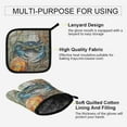 thumbnail image 4 of Wobogo Blue Crab Oven Mitts and Pot Holders 2pcs Set Kitchen Oven Glove High Heat Resistant 200 Degree Surface for Cooking, 4 of 5