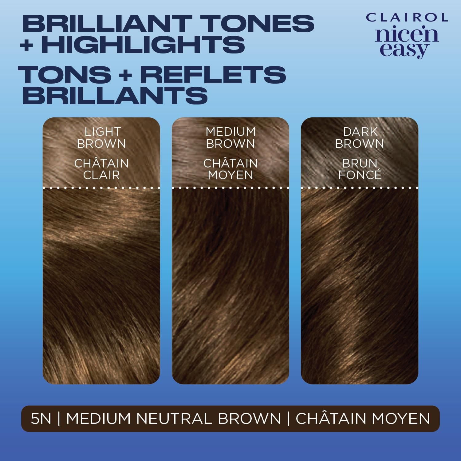Coloration permanente Clairol Nice'n Easy Couverture Des Cheveux Gris À 100