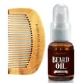 thumbnail image 4 of Beard Oil and Wooden Comb Grooming Kit for Men to Brush and Straighten Perfect for Beards & Mustache, Mens Straightener Care Set, 100% Natural Conditioner, Balm, Softener, 4 of 6