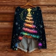 thumbnail image 4 of PUMISAS Christmas Sweaters For Women Crew Neck Winter Holiday Christmas Tree Print Long Sleeve Pullover Tops, 4 of 6