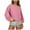 Pink, variant on ShiShine Womens Sweatshirts Casual Oversized Pullover Tops Crewneck Long Sleeve Color Block Tunic Outfits