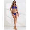 thumbnail image 5 of DARING DIVA Women's Halter Push Up Bikini Sets Triangle Bottoms Large Royal Blue, 5 of 6