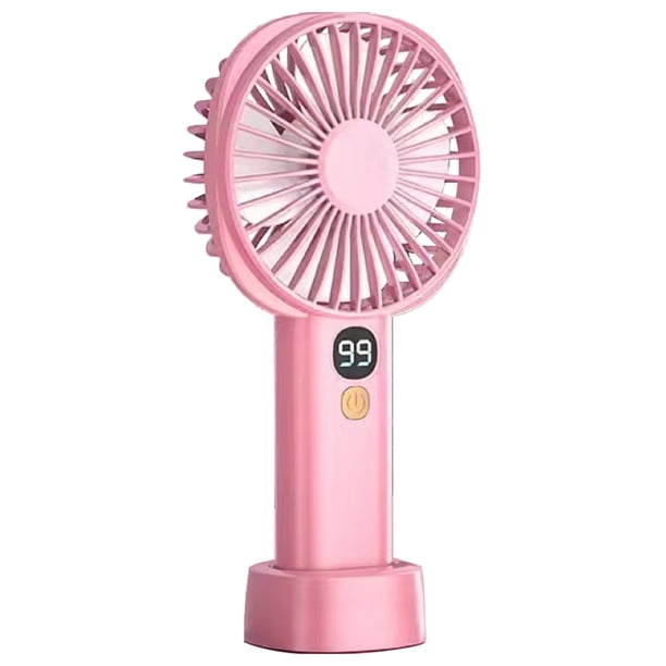 Mini ventilador enfriador de aire de escritorio, ventilador de mano silencioso con pantalla Digital para interiores y exteriores JShteea El nuevo