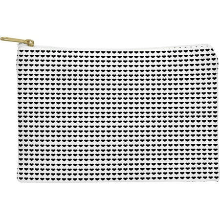 UPC: 0195318048100 | DENY Designs Tiny Little Hearts Polyester Pouch Black/White 6  (39191-wpofsm) 39191-WPOFSM