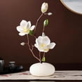 thumbnail image 4 of Artificial Magnolia | Faux Magnolia Flowers 20 Inches Long | Silk-Like Wedding Bouquet & Vase Arrangement | Table Centerpiece for Home Decor, Parties, Holidays & Events, 4 of 6