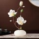 thumbnail image 4 of Flores artificiales de magnolia de 20 pulgadas Ramo de magnolias falsas Pétalos de espuma blanca azul rosa Mesa de mesa para el hogar, 4 of 6