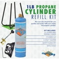 thumbnail image 4 of Flame King Eco-Friendly Refillable 1LB Empty Propane Cylinder Tank with Refill Kit - Blue, 4 of 15