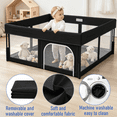 thumbnail image 6 of Foldable Baby Playpen, 50"×50" Portable Playpen, Babies and Toddlers Play Pen, Indoor & Outdoor Play Yard, 6 of 9