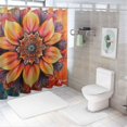thumbnail image 7 of Orinice Flower Quote Colorful Bathroom Decor Set - Luxurious Graphic Print Polyester Fabric Fashion Shower Curtain with Hooks, Waterproof and Easy to Install 60x72, 7 of 7