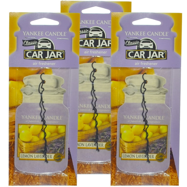 Yankee Candle Lemon Lavender Car Jar Air Freshener Pack of 3