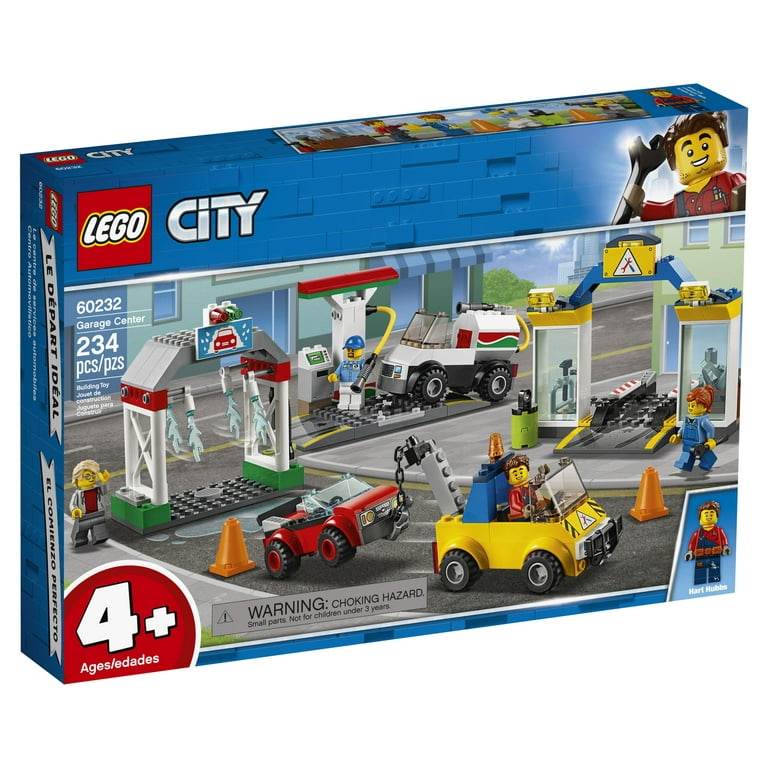 LEGO City Garage Center 60232 Preschool Kids Building Toy Truck Car Garage  Gas Station Learning Play Kit (234 Pieces) 