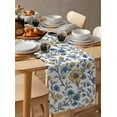 thumbnail image 6 of Blue Yellow Flowers Table Runner 36 Inches, Farmhouse Simple Floral Vines Bed Runner Dresser Scarves Tabletop for Indoor Outdoor Parties/Ceremony/Banquet, 13"x 36", 6 of 8