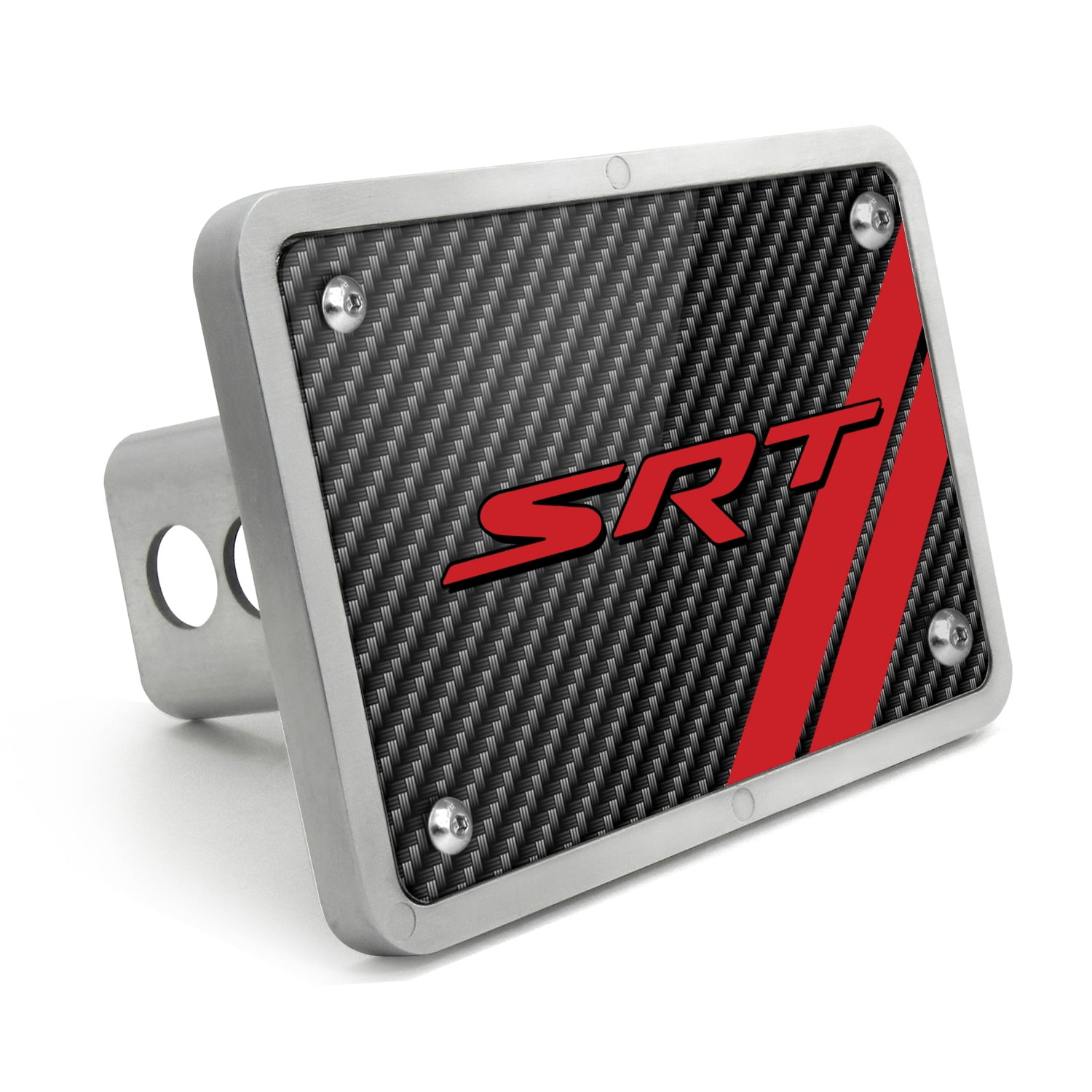 Dodge SRT UV Graphic Carbon Fiber Look Billet Aluminum 2 inch Tow Hitch Cover