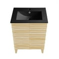 thumbnail image 6 of Cascade 24 in. Natural Oak Bathroom Vanity With Black Ceramic Sink Top, 6 of 8