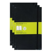 Classic Soft Cover Notebooks black, 5 in. x 8 1/4 in., 192 pages, unlined (pack of 3)