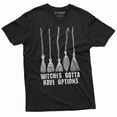 thumbnail image 3 of Witches gotta have options Halloween T-shirt funny witch broom tee shirt unisex tee (Large Navy Blue), 3 of 7