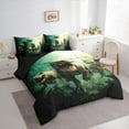 thumbnail image 3 of Manfei Boys Dinosaur Bedding Comforter Set 7pcs, Dino Theme Full Bedding Set, Jungle Wildlife Fitted Sheet Flat Sheet, Super Cozy Room Decor, 3 of 8