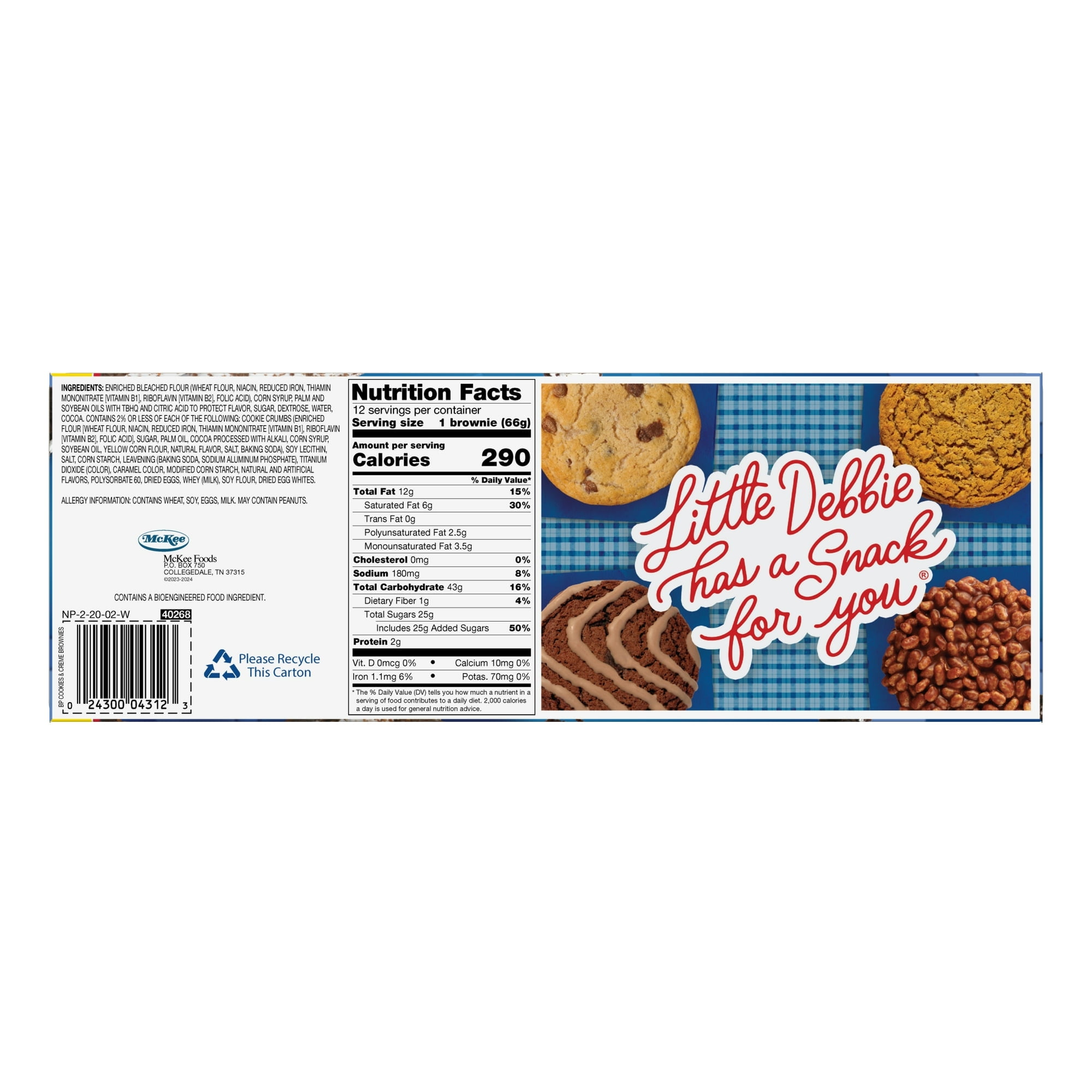 Little Debbie Big Pack Cookies & Creme Brownies - 3 pack